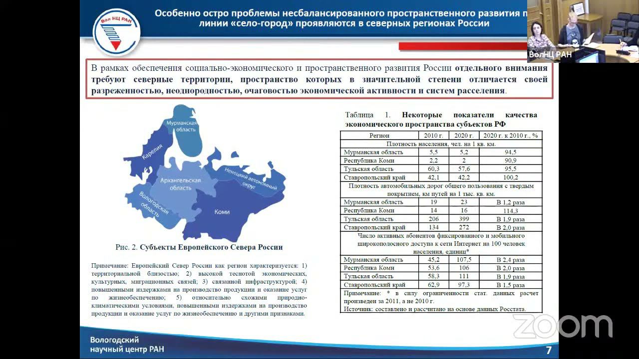 "Проблемы и перспективы обеспечения сбалансированного пространственного развития северного региона" смотреть онлайн