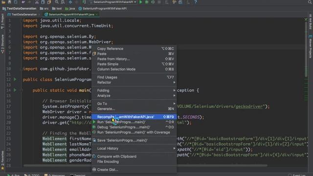 7. Sample Selenium Program Using FAKER API in Java смотреть онлайн
