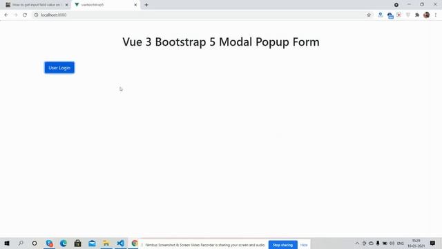 Vuejs - Vue 3 Bootstrap 5 Modal Popup Form Working Demo смотреть онлайн