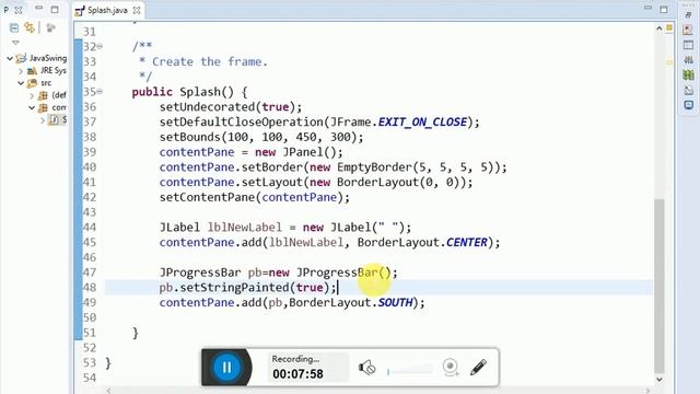 Splash File in Java Swing смотреть онлайн