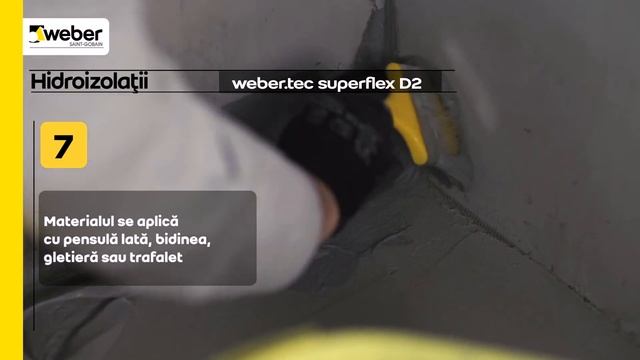 Cum Să Aplici Hidroizolaţia Flexibilă Bicomponentă Cu întărire Rapidă Webertec Superflex D2