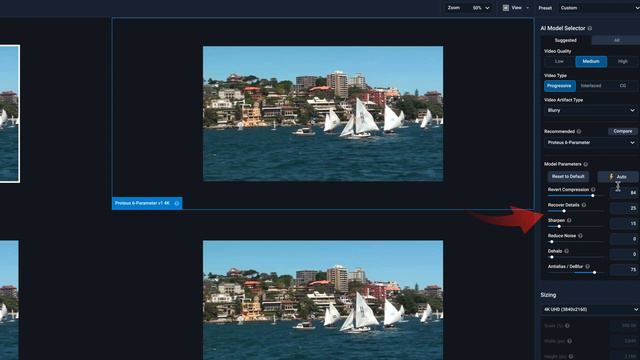 Topaz video enhance update 2.3 Upscale 720p to 4K. смотреть онлайн