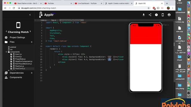 React Native cơ bản - Bai 6 - Flex trong React Native смотреть онлайн
