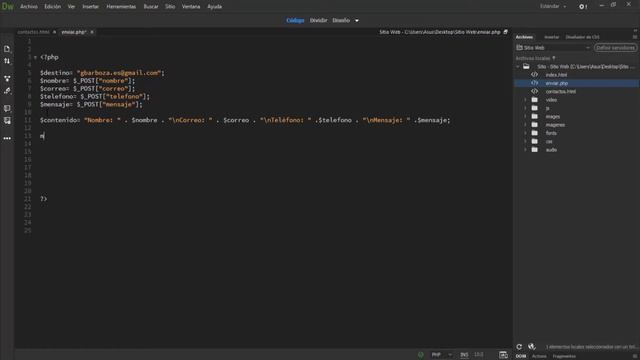 Formulario de Contacto Responsive | 3. Programando el botón enviar en PHP смотреть онлайн