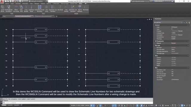 Schematic Line Numbers 2019 App Demo ver: 2019.2.0.0 | AutoCAD 2019 смотреть онлайн