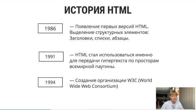 Урок 2. HTML и его история смотреть онлайн