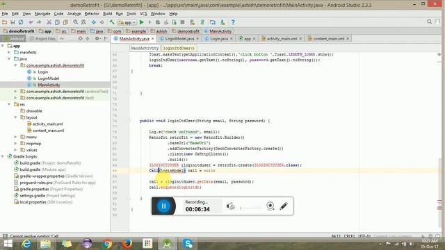 Retrofit Rest Api through android studio смотреть онлайн