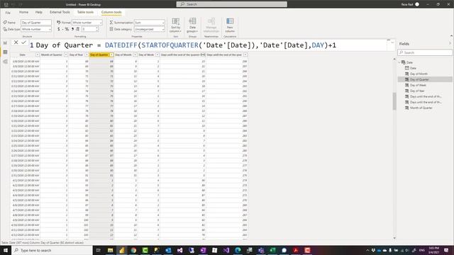 Day of Year and Day of Quarter DAX calculations for Power BI смотреть онлайн
