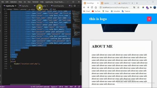 # 23 البدء في تصميم لوحة التحكم php برمجة موقع شخصي متكامل بلغة смотреть онлайн