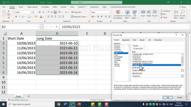 10# How to correct date format in excel | Date format Problem| Number Format in Excel in Hindi смотреть онлайн