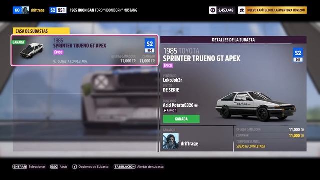 Forza Horizon 5 - TOYOTA AE86 TRUENO - How to get it with Auction House | INITIAL D | PC смотреть онлайн