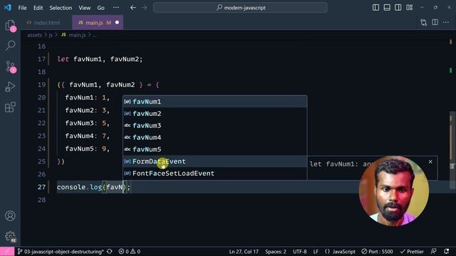 #03 - ES6+ JavaScript Object Destructuring - (தமிழில்) | Modern JavaScript in Tamil смотреть онлайн