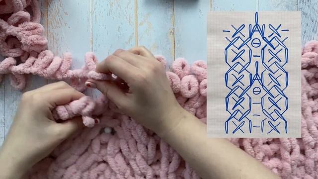 Самый романтичный узор для пледа из Ализе Пуффи смотреть онлайн