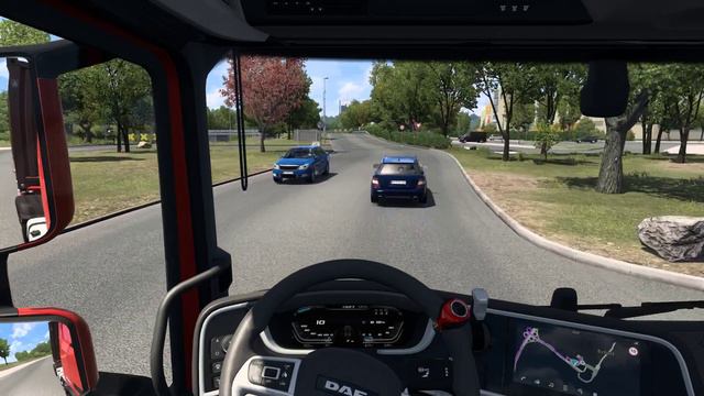 [ETS2 1.48.5] 2022 Daf XD, from Leipzig (D) to Erfurt (D) to Frankfurt (D). Realistic Driving. смотреть онлайн