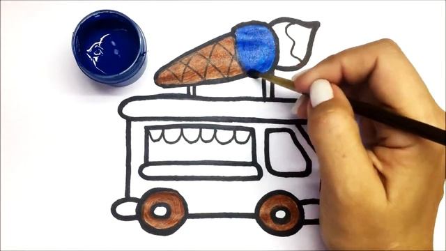 Ice Cream Truck / Грузовик с мороженым / МУЛЬТИК РАСКРАСКА смотреть онлайн