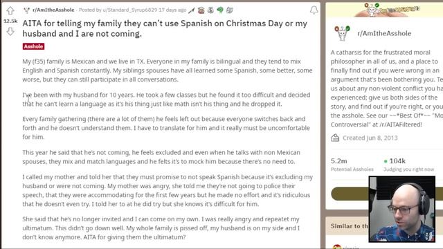 AITA for not learning a new language (React Court) смотреть онлайн
