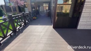 Монтаж террасы  с ограждениями на лагах из ДПК