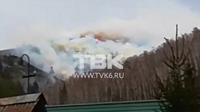 Огромный пожар в СНТ Здоровье (видео 1) смотреть онлайн