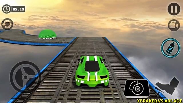 Impossible Car Tracks 3D - Green Car Driving Simulator - High Speed Pro Driver - Android Gameplay смотреть онлайн