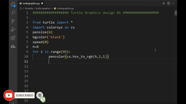 python turtle graphics tutorial || #design81 || Python graphics смотреть онлайн