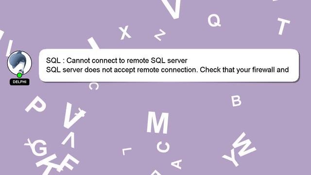 SQL : Cannot connect to remote SQL server смотреть онлайн