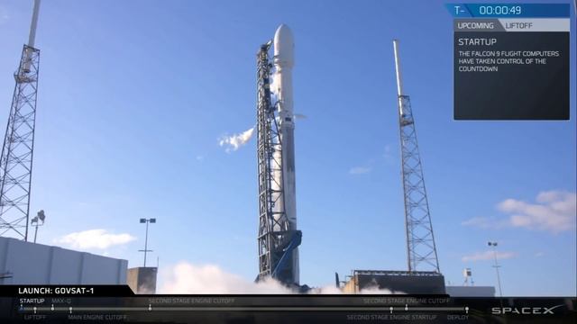 Трансляция пуска Falcon 9 (Govsat 1 / SES-16) смотреть онлайн
