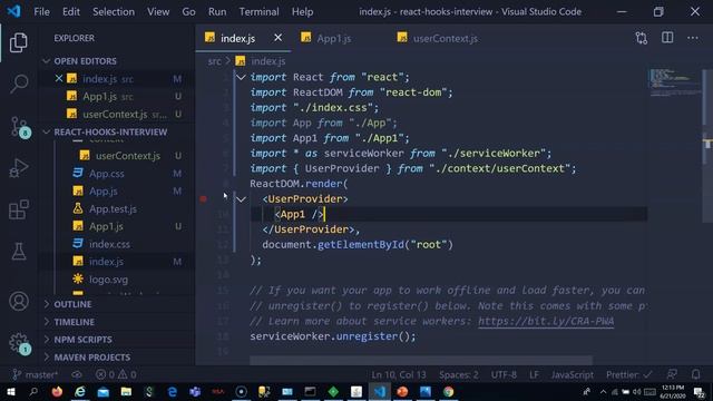 React Hooks useContext смотреть онлайн
