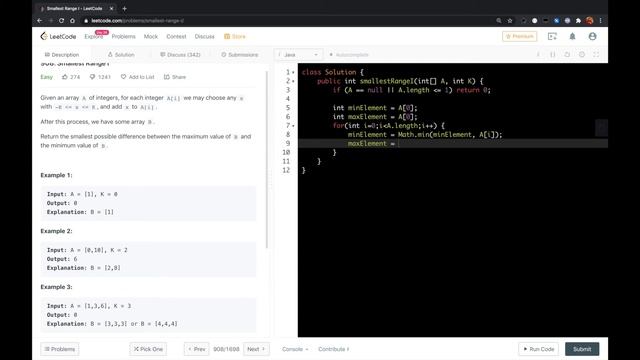 LeetCode in Java - Smallest Range I смотреть онлайн