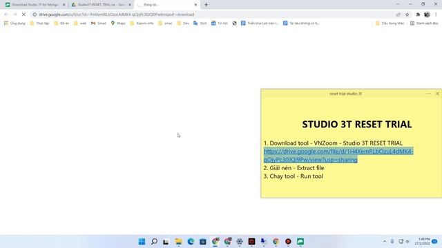 Reset Trial Studio 3T 30days смотреть онлайн