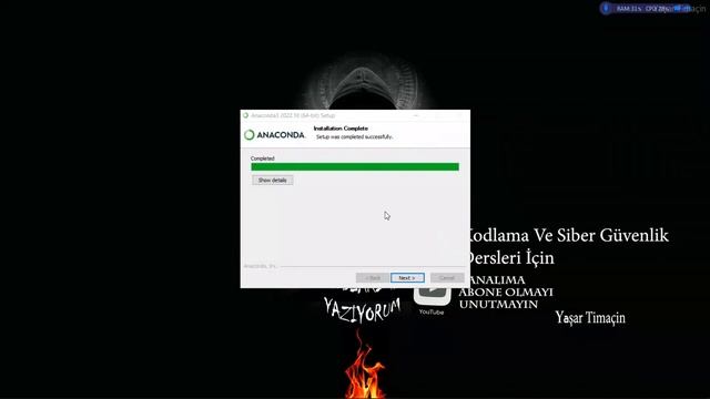 PYTHON A GİRİŞ ANACONDA(EDİTÖR KURULUMU) смотреть онлайн