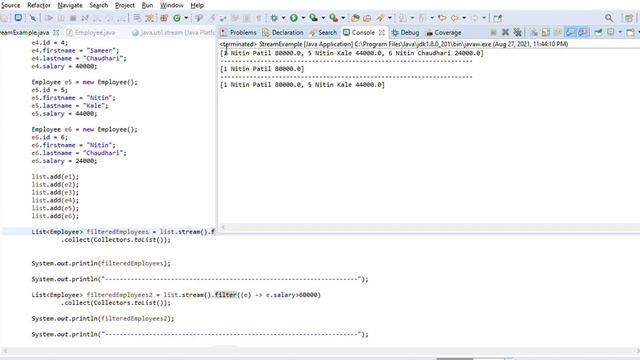Java 8 Stream Filter. Demonstrates easy way to filter List of objects using Java 8 Stream. смотреть онлайн