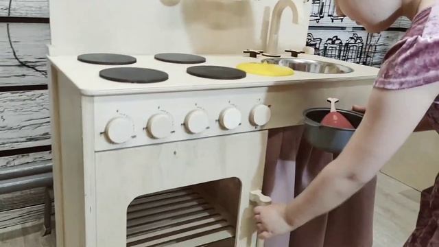Кухня детская / детская деревянная кухня / игрушечная кухня / АзбукаДекор смотреть онлайн