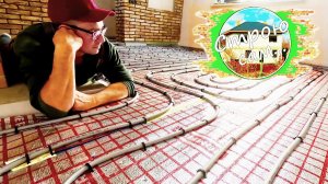 ТАПКИ ПОШЛИ НА СВАЛКУ! Монтаж ТРУБ ТЕПЛОГО пола! ЭТО ПРОСТО! Строю сам!