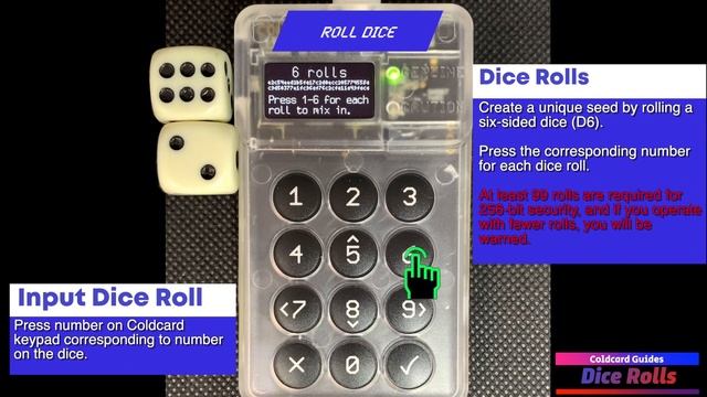 5 How to do COLDCARD Dice Rolls seed entropy смотреть онлайн