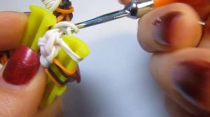 ТИГР из резинок на рогатке без станка. Фигурки из резинок | Tiger Rainbow Loom Bands Charm