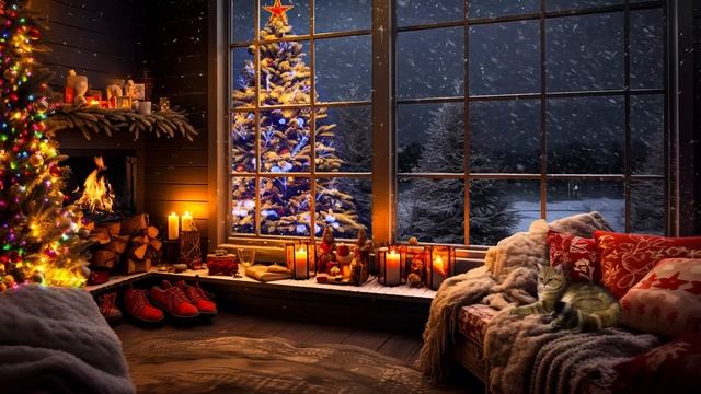 3 Hours Christmas Songs With Fireplace - Piano Covers Of Traditional Christmas Songs