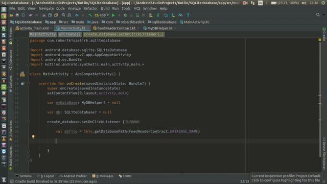 Android Kotlin Usage Tutorial #098 - SQLite - database create,check,delete смотреть онлайн