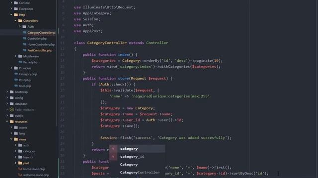 Sort Post by Category - How to build a Social Media Website using Laravel 5.4 - Part 7 смотреть онлайн