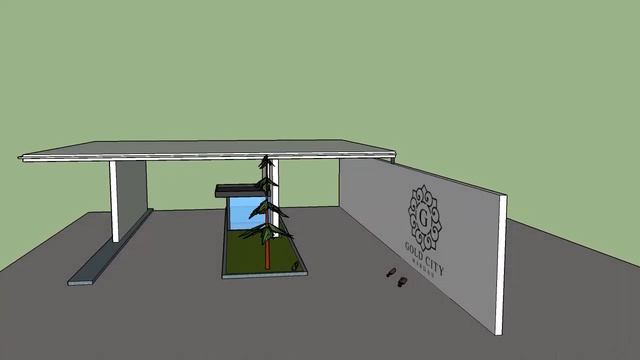 3D Sketch up Design of A Town Entrance Gate смотреть онлайн