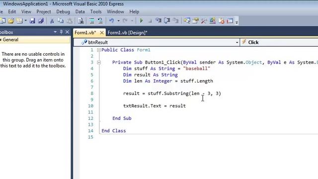 Common Substring Examples and .Length - VB .Net String Functions смотреть онлайн