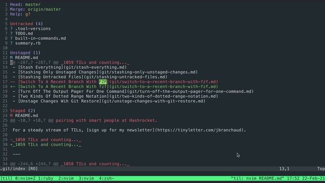 Staging Git Commits within Vim: Part 3 | Vim ? Tips and Tricks смотреть онлайн