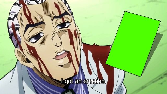 Yoshikage Kira “I got an erection.” green screen смотреть онлайн