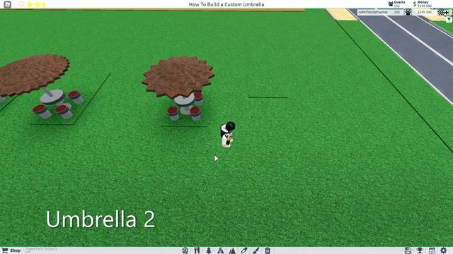 How To Build a Custom Umbrella - Theme Park Tycoon 2 смотреть онлайн