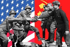 Историческая встреча на Эльбе: советские войска и союзники (США)