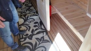 Обзор готовой бани Woodel 2.3×4 с верандой 2 метра