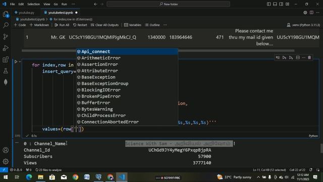 YouTube Data Harvesting and Warehousing using MongoDB, SQL and Streamlit |Tamil|insert rows in tabl смотреть онлайн