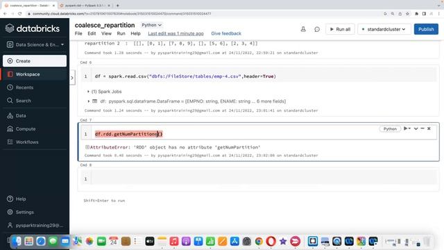 Pyspark Scenarios 20 : difference between coalesce and repartition in pyspark #coalesce #repartitio смотреть онлайн