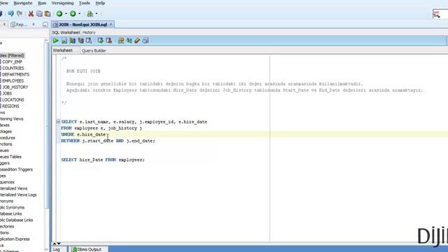 Oracle'da JOIN : NonEquiJoin смотреть онлайн