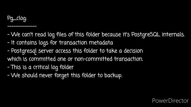 Tutorial 08-Difference between pg_log, pg_clog and pg_xlog in PostgreSQL смотреть онлайн