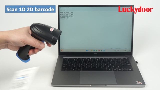 Wireless Bluetooth Barcode Scanner 617nm LED 1D 2D QR Code Battery Type смотреть онлайн